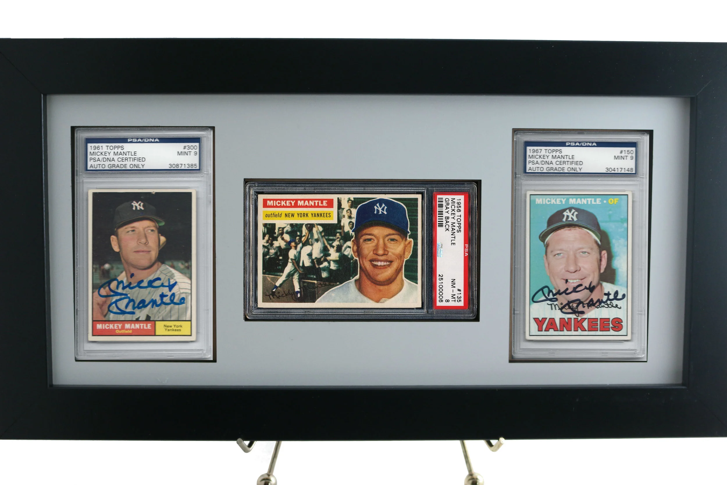 Sports Card Frame for (2) PSA Graded Vertical Cards & (1) PSA